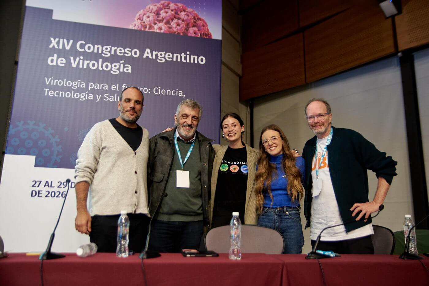 Dr. Juan Manuel Carballeda, Dr. Mario Lozano, Almendra Veiga, Celeste Giardinelli, Dr. Diego Golombek Giardinelli